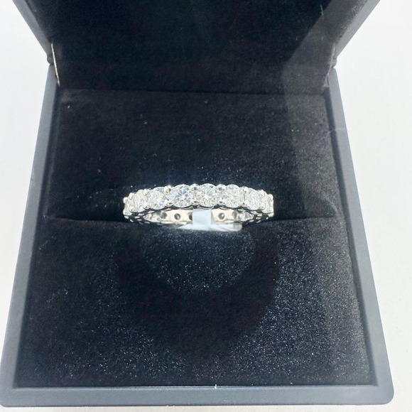 Moissanite Diamond Eternity Ring Wedding Anniversary Band 2 Ct Size 6 Show * - Picture 10 of 12